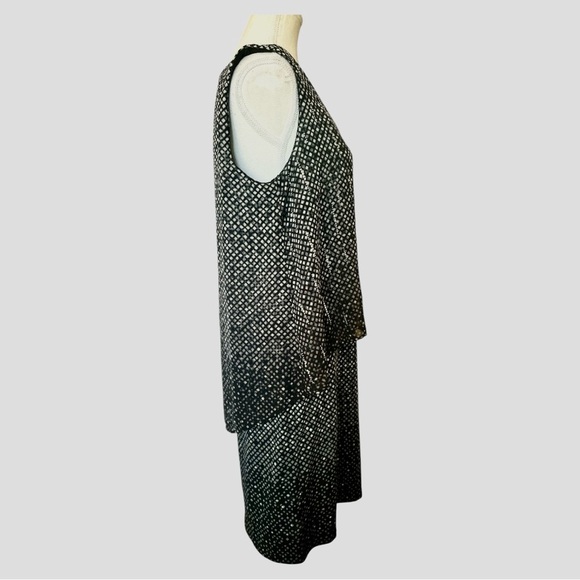 White House Black Market Chiffon Cape Dress Size Medium - Picture 6 of 14